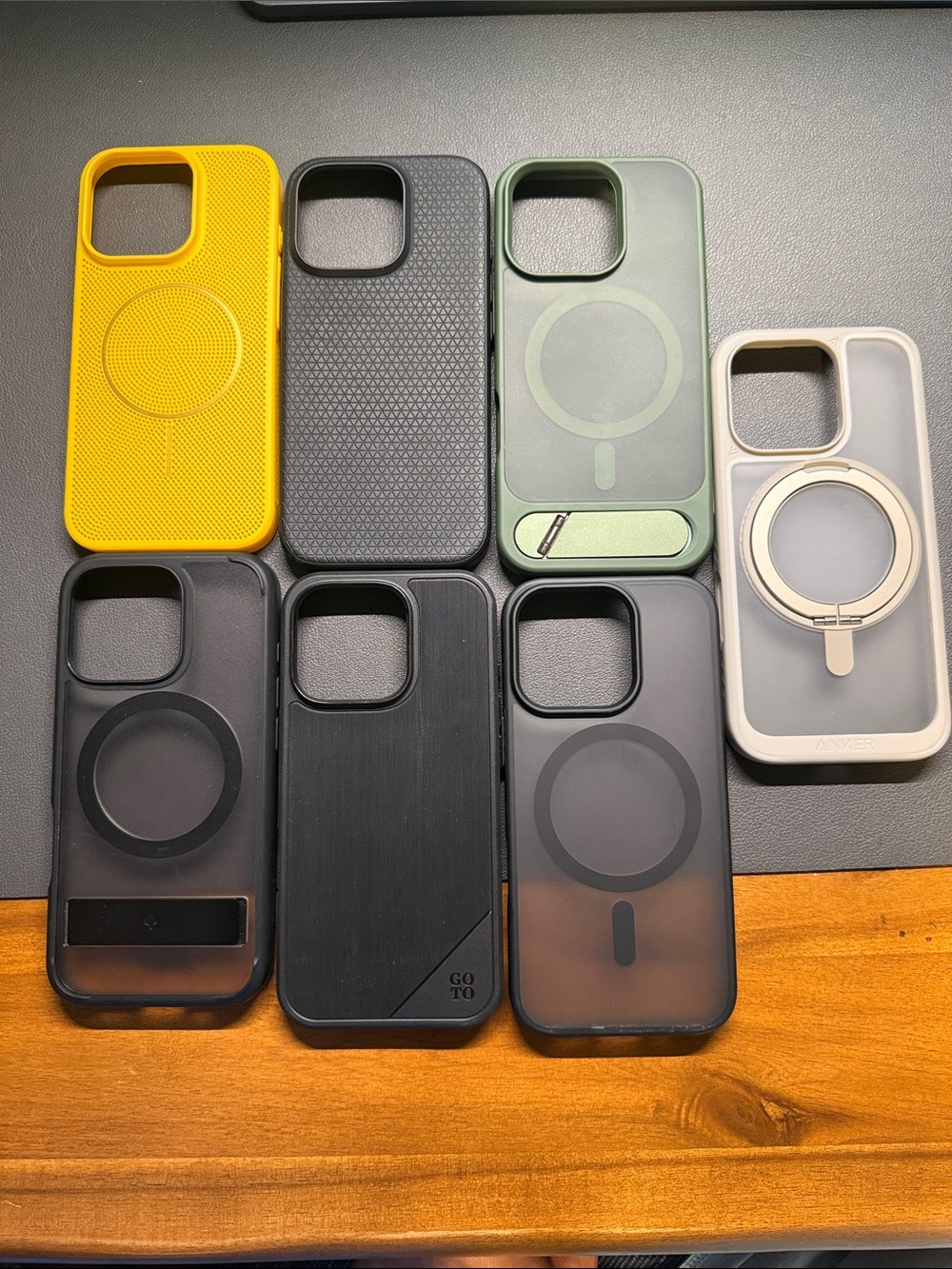 Lot of Seven (7) iPhone 16 Pro Cases Anker, GoTo, Spigen